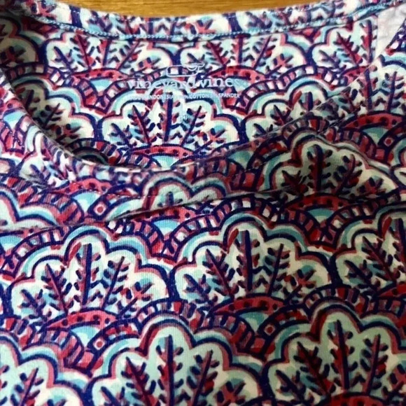 Vineyard Vines Scallop Shells Knit Cotton 3/4 Sleeves Girls Dress - Large (14) - Picture 3 of 4